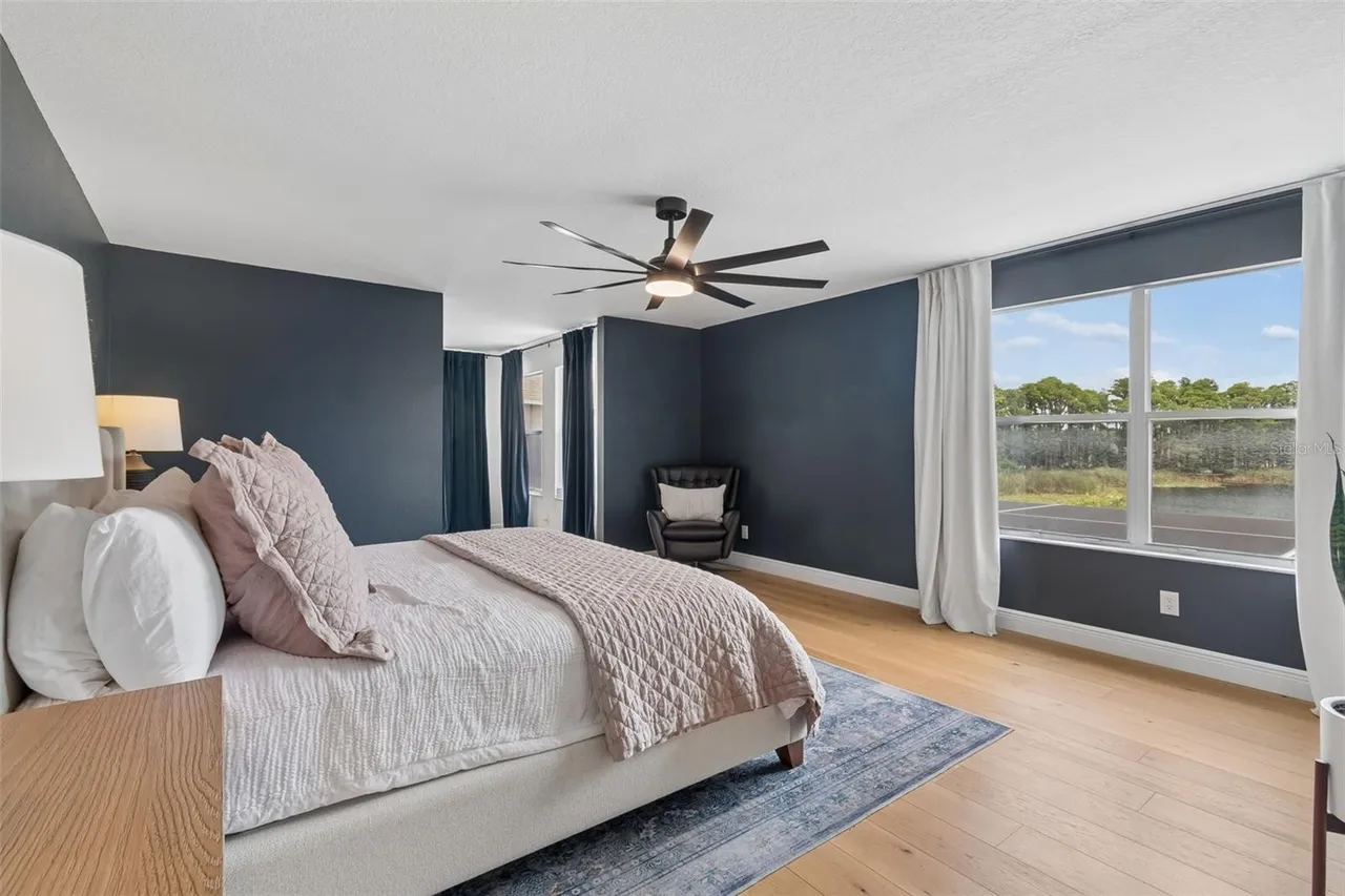Primary bedroom with space for a king bed and nightstands
