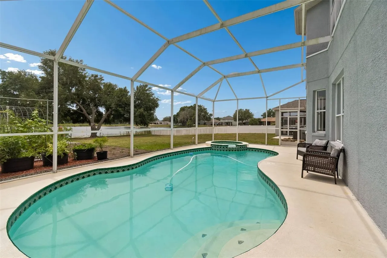 Pool and lake view